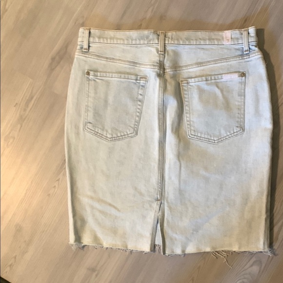 7 For All Mankind White Knee-Length Pencil Skirt - Picture 4 of 4